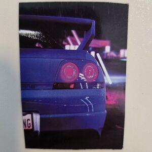 Nissan Skyline R34 Blue Night Scene  Custom Magnet